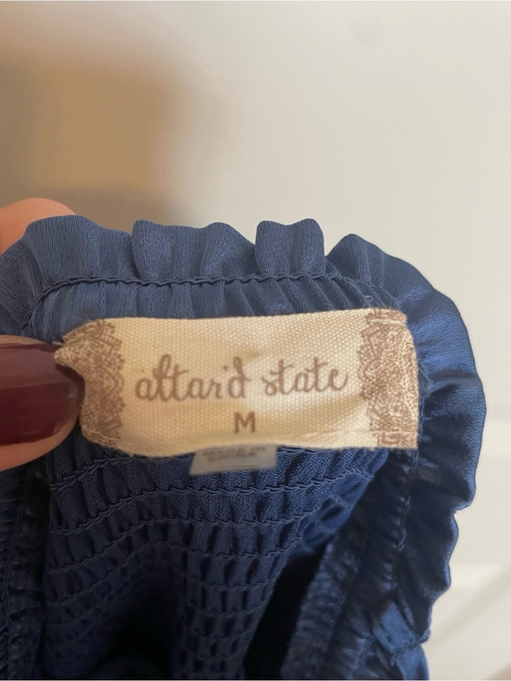Altar'd State Slate Blue Ruffle-Sleeve Mini Dress - Picture 3 of 3